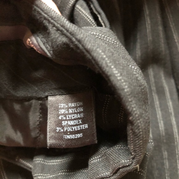 Express Black Pinstripe Editor Pants - Picture 4 of 6